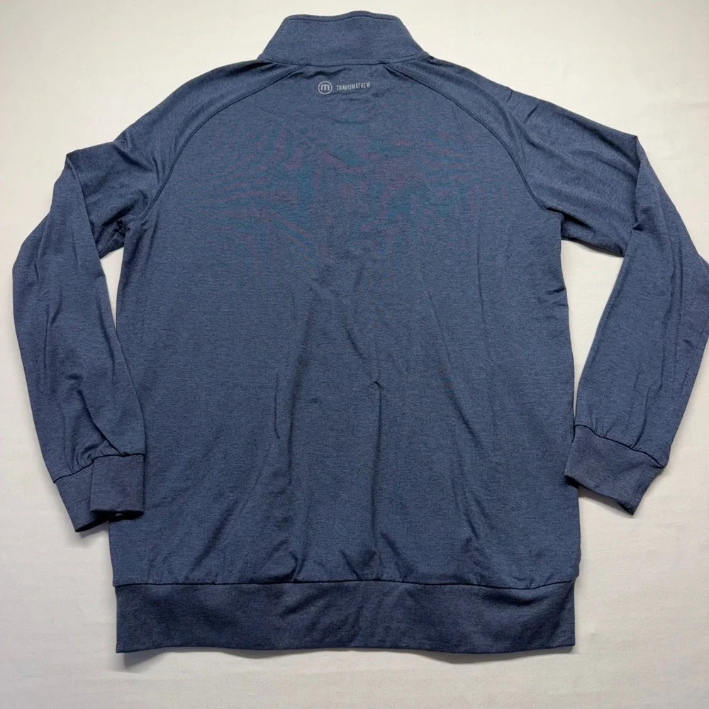Hard Rock TravisMathew Quarter Zip Pullover Mens M Blue Golf Stretch Pockets